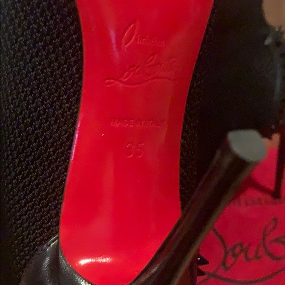 $SOLD$christian louboutin Dovi dova black booties